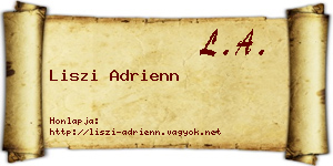 Liszi Adrienn névjegykártya
